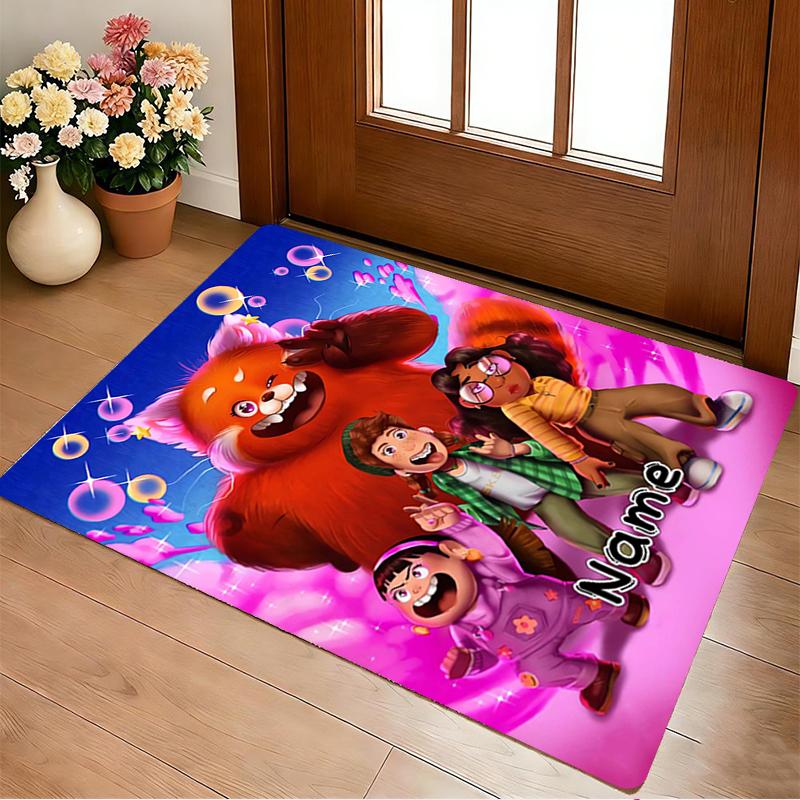 Custom Name Friendship Adventure Living Room Non-Slip Area Rug Soft Carpet for Bedroom Kids Playroom Sofa Office Home Decor Doormat