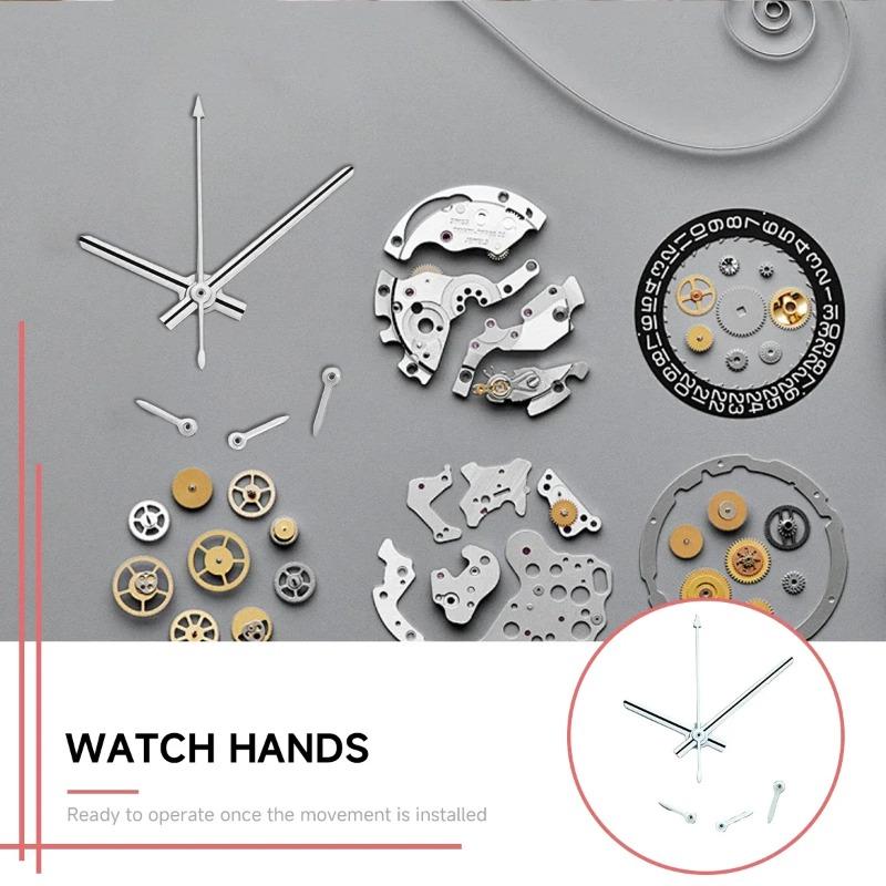 8.5*13*13.5mm For VK63 Watch Hands Luminous Black/ Silver/Orange Hands For VK63 Movement Replacement Parts Watch Accessories