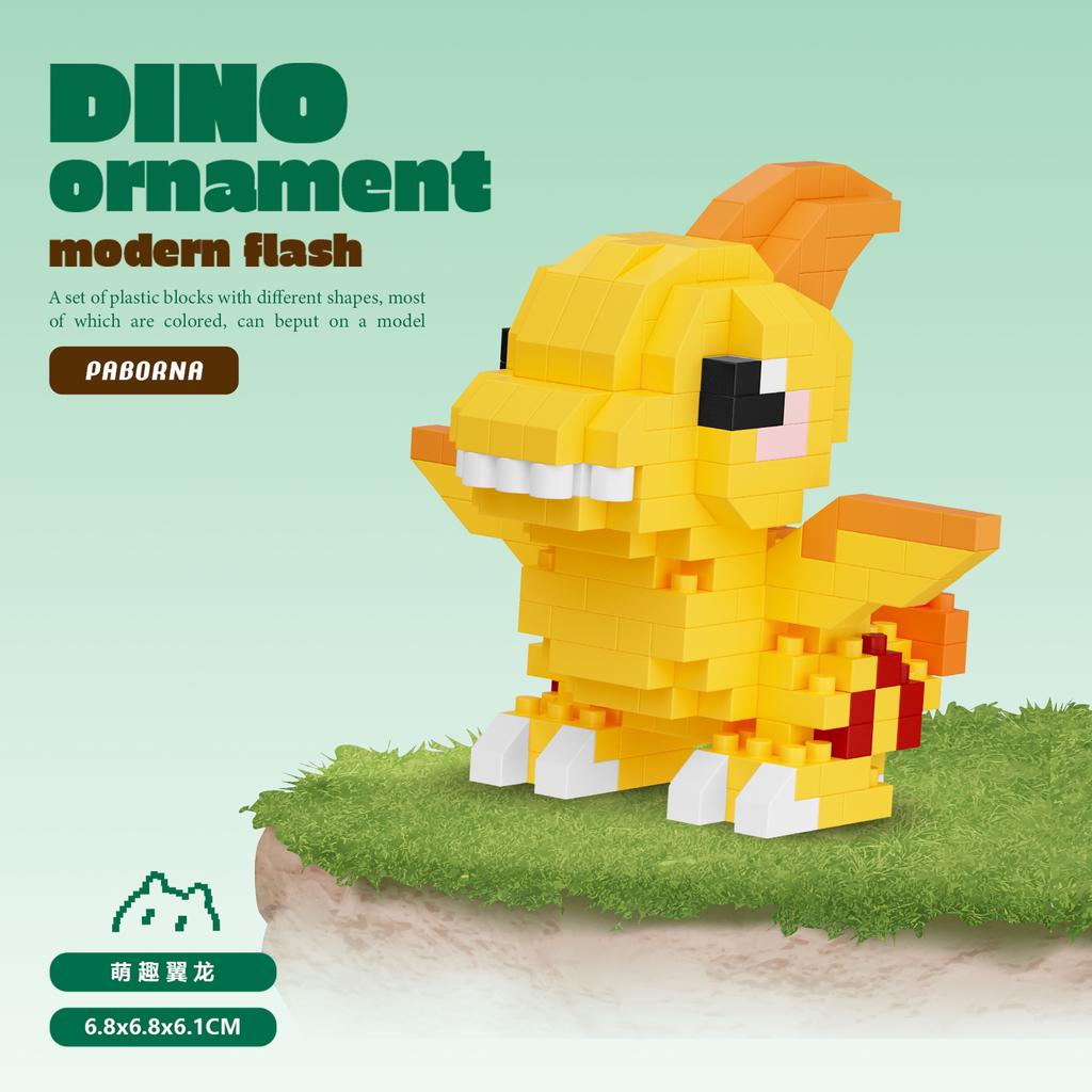 Mini dinosauři Dětské hračky Zvířata Modely Stavebnice Mikro kostky Vzdělávací hračky Halloweenské dárky