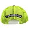 CHROME HEARTS [Excellent Condition] 040-055243 3 Cemetery Cross Patch Trucker Cap Hat 53-60 Neon yellowUsed