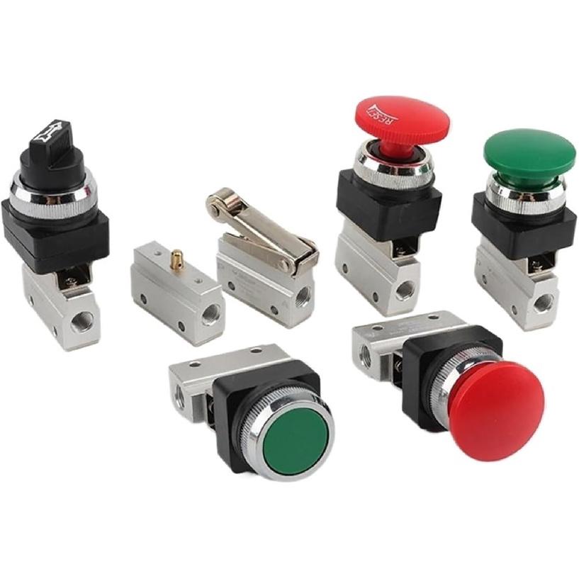 1pcs Pneumatic Manual Valve Two Ports Mechanical Valve Directional Valve Pneumatic Control Valve MOV-01 MOV-02 MOV-03 MOV-03A(MOV-01)