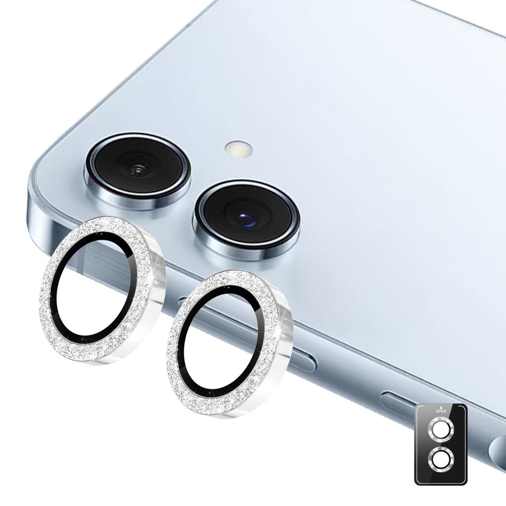 For Samsung Galaxy A06 5G/Galaxy A06 4G Camera Lens Protector ENKAY Hat-Prince Glitter Decor Tempered Glass Lens Film