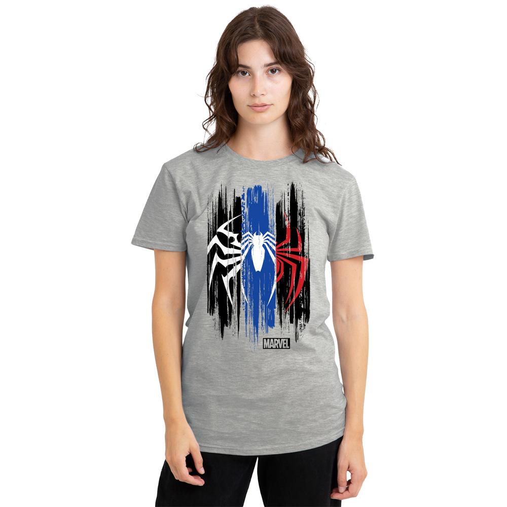 Spider-Man 2 Womens/Ladies Gamerverse Spider Stripes Heather T-Shirt