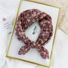 Pastoral Style Printed Silk Scarf Head Scarf Floral Kerchief Simple Scarf Hair Band  Women