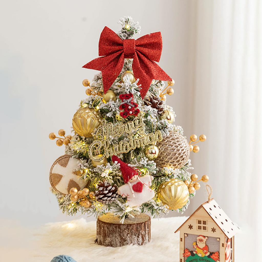 45cm Glitter Tabletop Mini Christmas Tree Add Atmospheres Xmas Tree Decor For Bedroom Home Party Office Home Desktop Ornaments