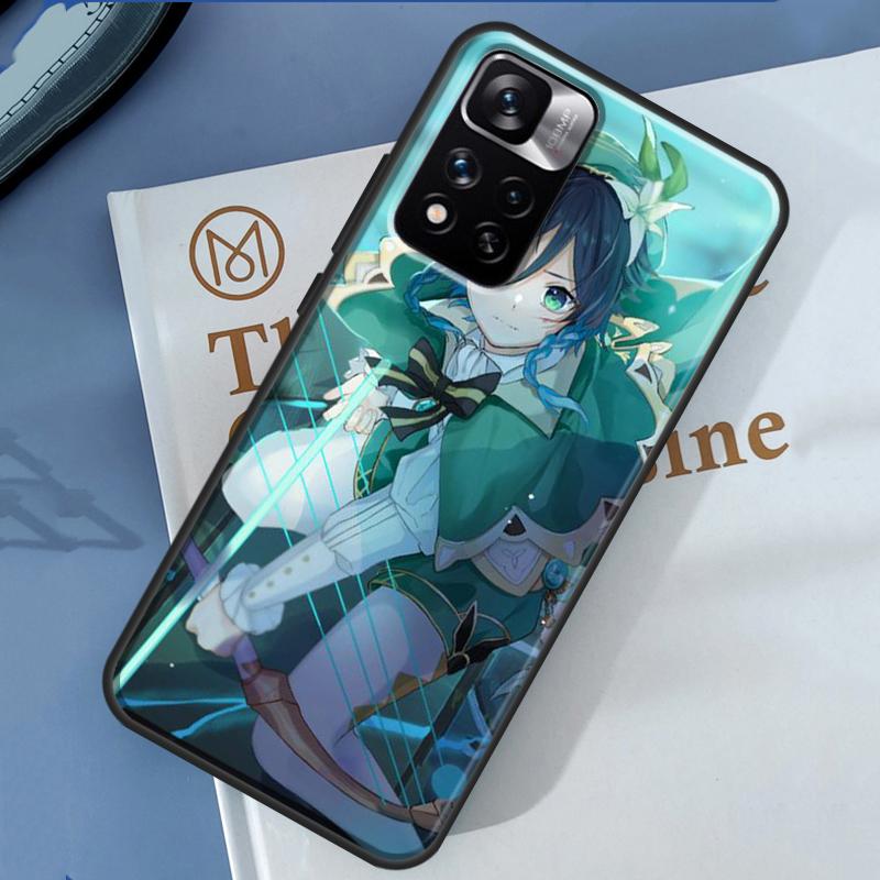 Genshin Impact Venti Case For Xiaomi Redmi Note 13 12 11 9 10 14 Pro 9S 10S 11S 12S Redmi 14C 10C 12C 13C Cover
