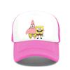 Fashion Cute SpongeBobs Print Baseball Cap Cartoon Men Women Summer Sun Mesh Hat Anime Adjustbale Sunshade Golf Cap Trucker Hat