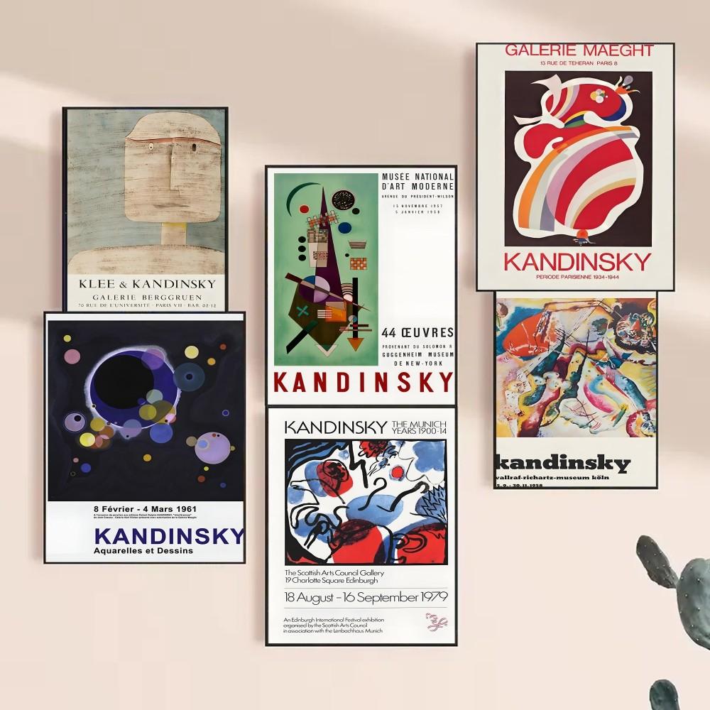 1pc French Wassily Kandinsky Art Poster HD Posters Home Room Bar Cafe Decor Art Wall Painting Picture