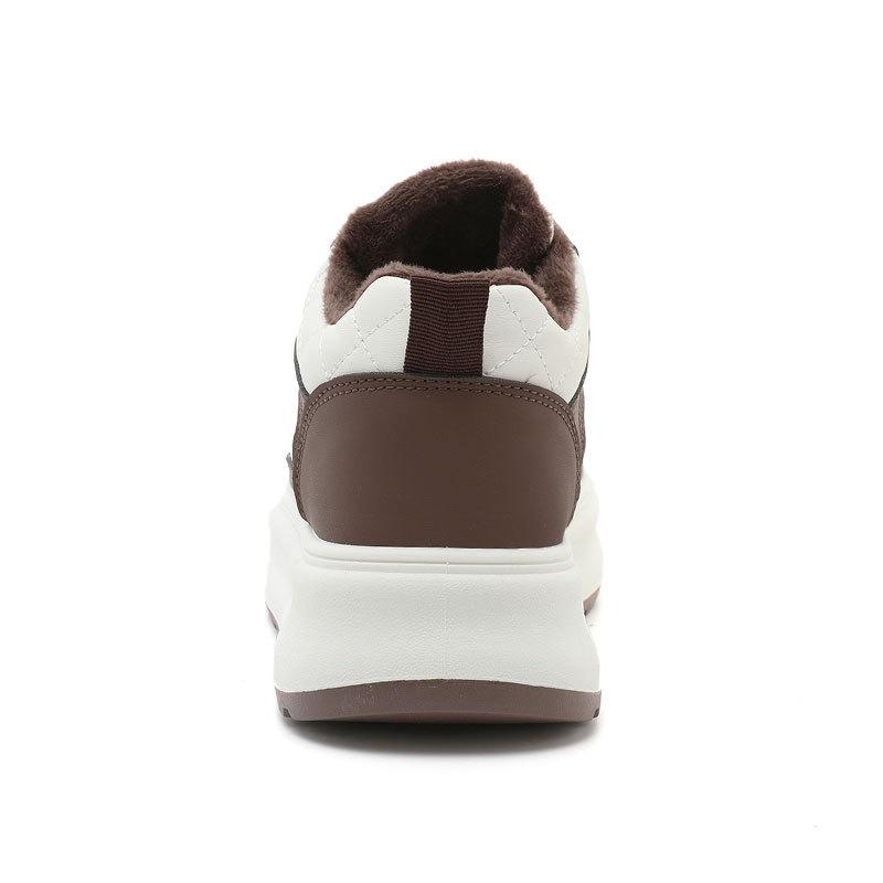 XY nouvelles chaussures de sport automne et hiver semelles épaisses chaudes et velours décontractées assorties aux couleurs bout rond chaussures de planche à roulettes