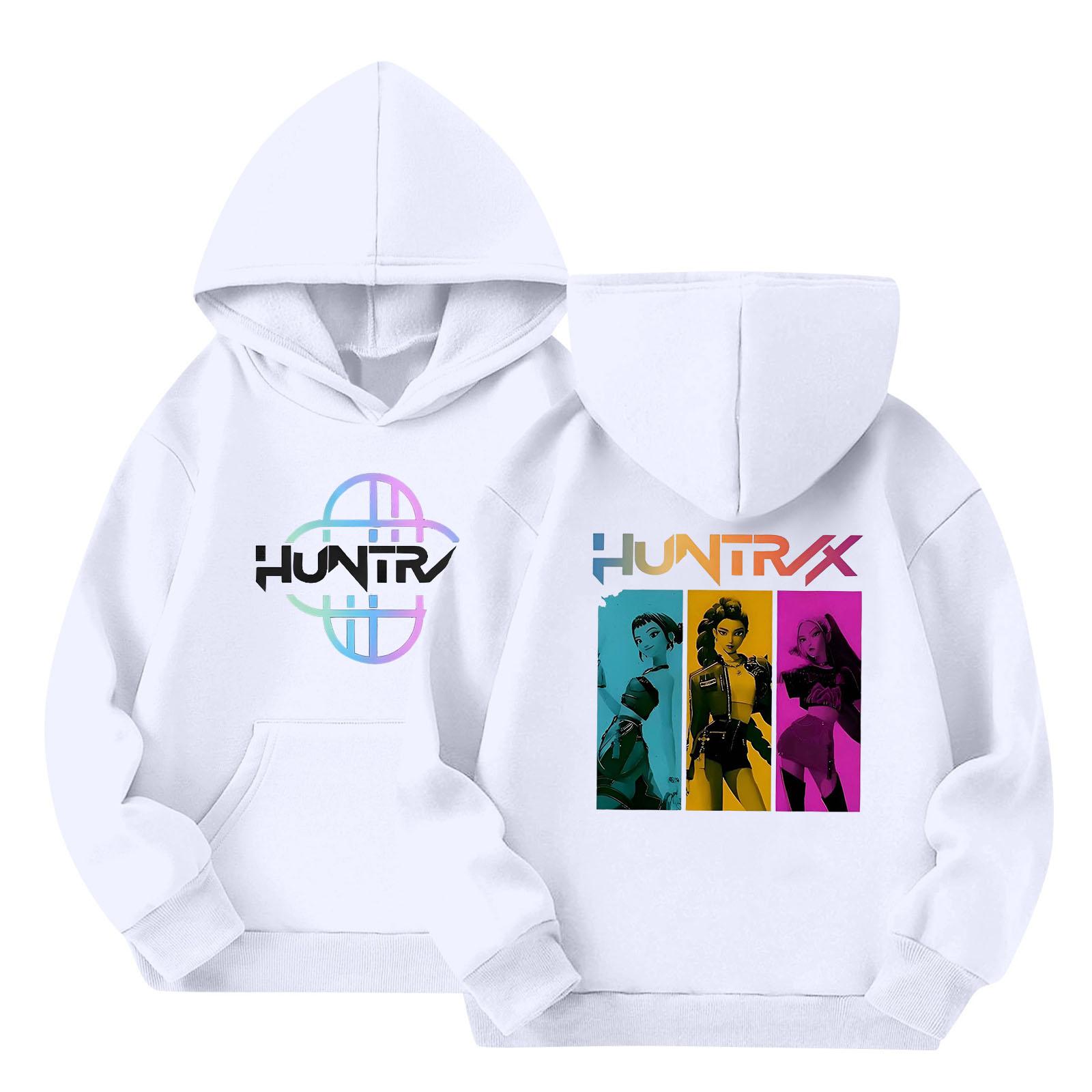 

Детская толстовка с капюшоном для мальчиков и девочек, модная толстовка с длинными рукавами и принтом 130 белый