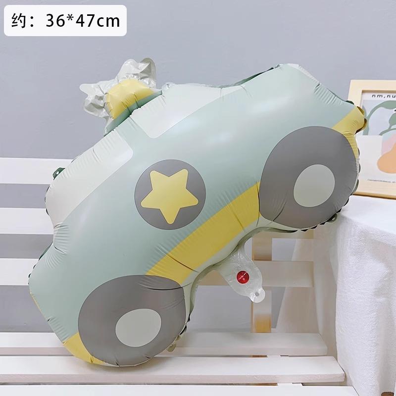 

Transportation Cartoon Aluminum Film Balloon Car Fire Truck Children Boy Baby Birthday Plane Decoration Matt Car