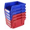 Plastic Storage Bin, (5-Inch X 4-Inch X 3-Inch), Hanging Stackable Storage Organizer Bin, Blue/Red, 24-Pack, Heavy Duty Stacking Containers for