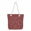 Dog Paw Print Thick Rope Single-shoulder Beach Bag 7259 KTB