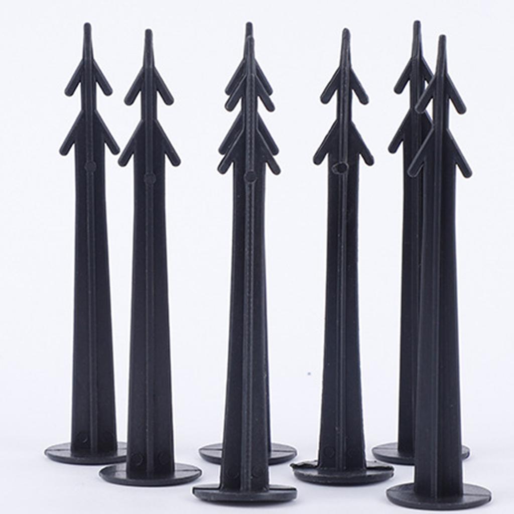 100pcs 12cm Garden Ground Stakes Plastic Landscape Fabric Pins Durable Lawn Weed Barrier Fixing Pegs for Outdoor Use