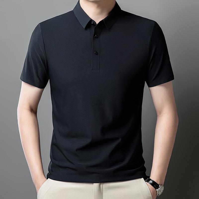 Men's Custom Short-Sleeve Polo Shirt with Logo – Seamless, Heat-Sealed, 3D Cut Design.