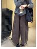 Japanese High-Waisted Casual Balloon Pants for Petite Individuals - Autumn Relaxed Style
