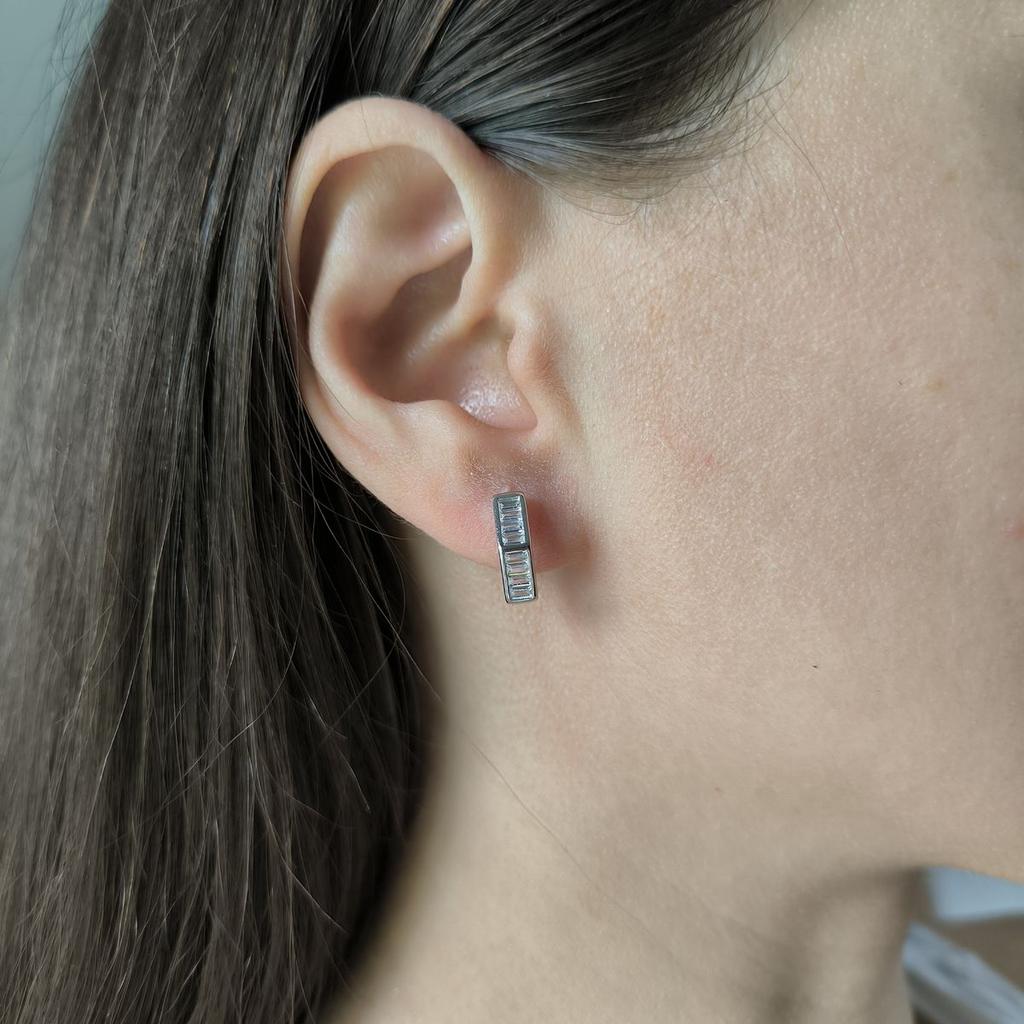 Silver Earrings with Cubic Zirkonia (2184195)
