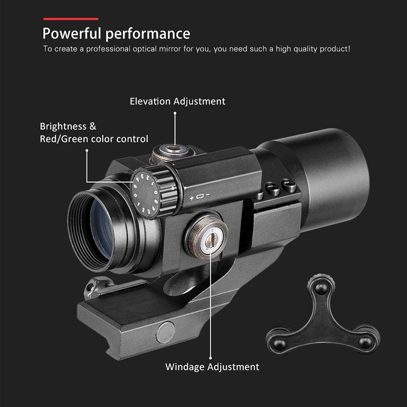 FIRE WOLF Red Green Dot Rifle Scope 32mm Scope Tactical Laser Scope for Hunting