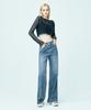 ATTENTIONROW FOR WOMEN Punched Layered Net Knit (Dark Gray)