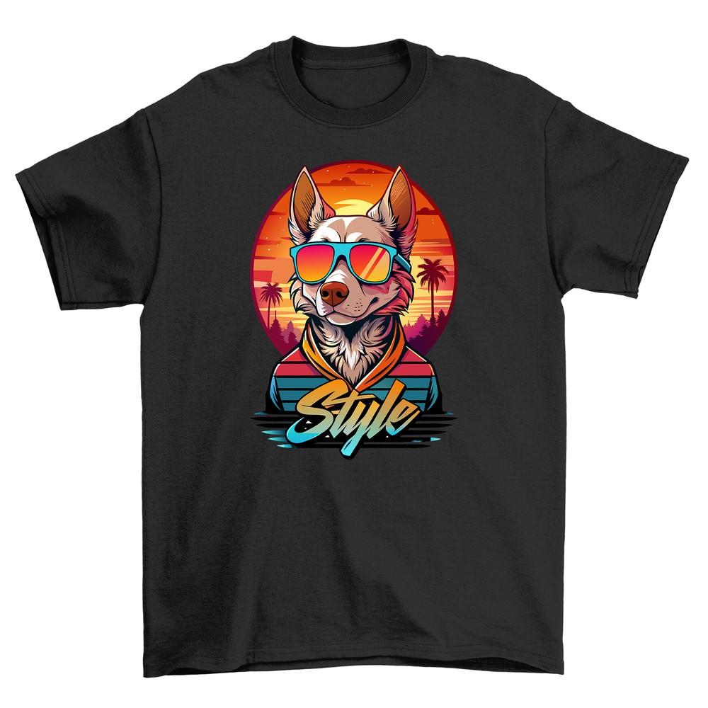 Retro_41 Doggone Cool T-shirt - Funny Retro Dog with Swag! Unisex Printed Design