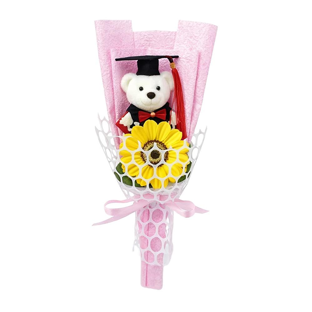 Dekoration Sonnenblumen Bär Strauß Plüsch Süßer Bär Strauß Neues Plüschtier Sträuße Abschlussgeschenk