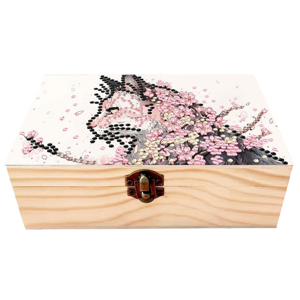 DIY Wooden 5D Diamond Art Diamond Art Storage Box DIY 5D Craft Jewelry Box for Adults Rings Beads and Jewelry Accessories