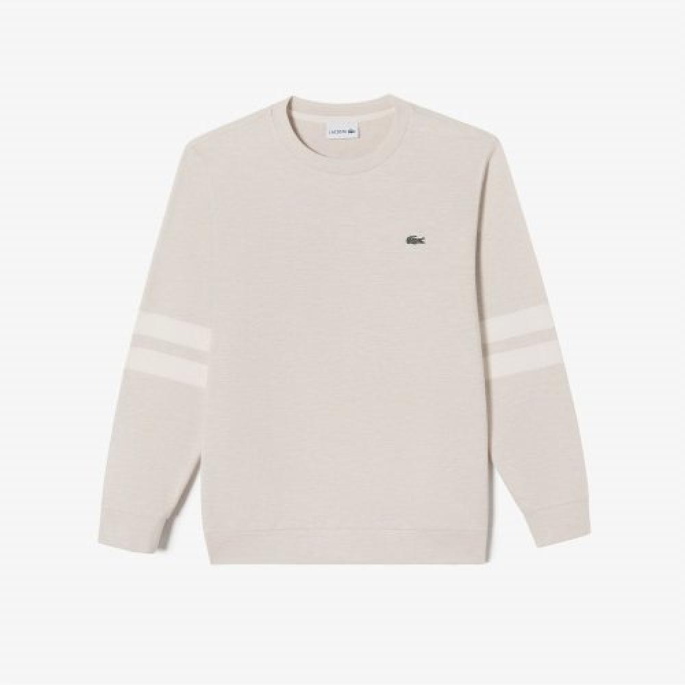 

LACOSTE Мужская толстовка с оттоманскими рукавами [Melange Oatmeal]