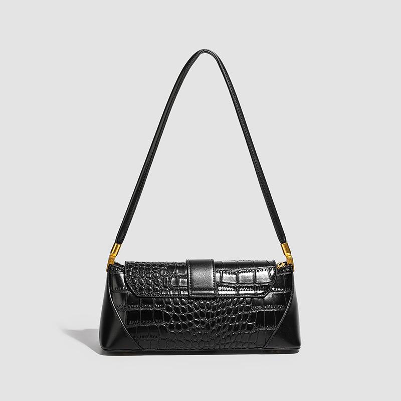 Crocodile Pattern Single-shoulder Underarm Bag Autumn and Winter French Versatile Fashion Niche Design Versatile Bag