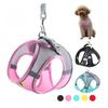 Conjunto de arreios para cachorros Acessórios para cães Ajustável para cachorros e gatos Colete Bulldog Francês Chihuahua Coleira para cães pequenos Coleira para animais de estimação Cães