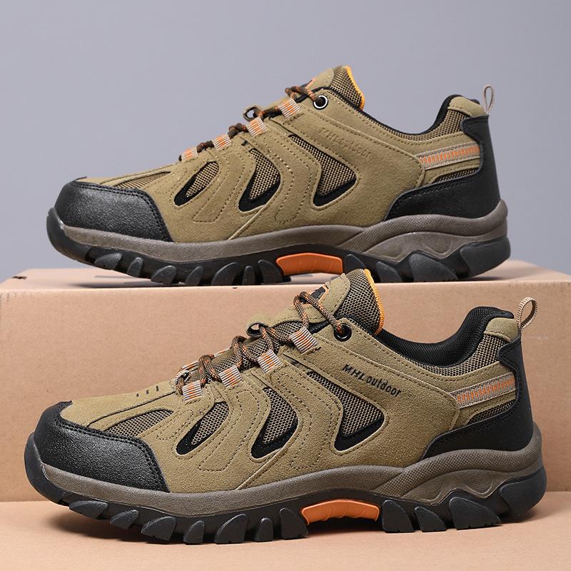 Hiking waterproof and non-slip low-top shoes men's travel shoes new outdoor spring and autumn hiking shoes