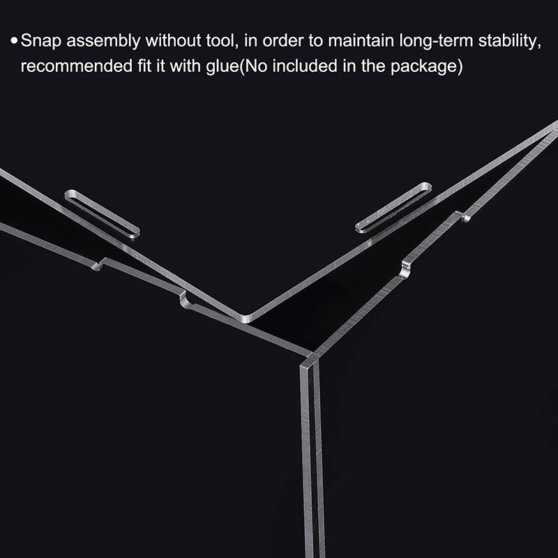 Clear Acrylic Display Box Case Countertop Organizer Stand Assemble Dustproof Showcase for Figures Toys Collectibles Crafts