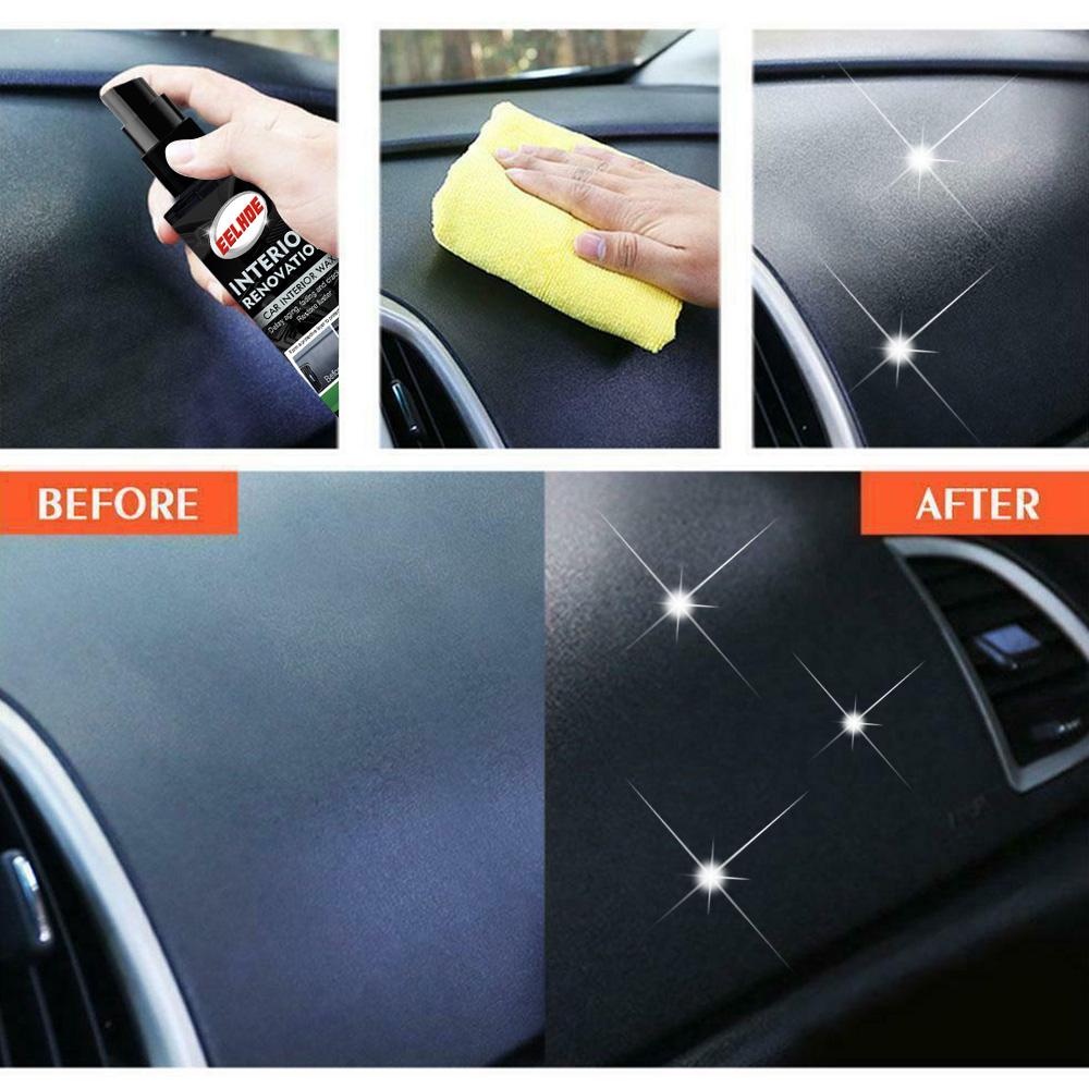 Car Interior Parts Liquid Leather Plastic Renovator Refreshing Restorer Foam Cleaner Spray Refurbishment Paste for Auto