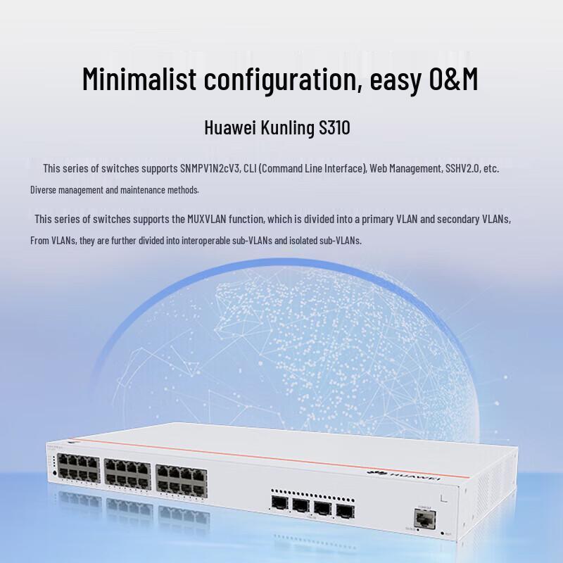Huawei S310-24P4X Managed Layer 3 PoE Switch