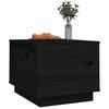  Coffee Table, Black, 40x50x35 Cm, Solid Pine Wood
