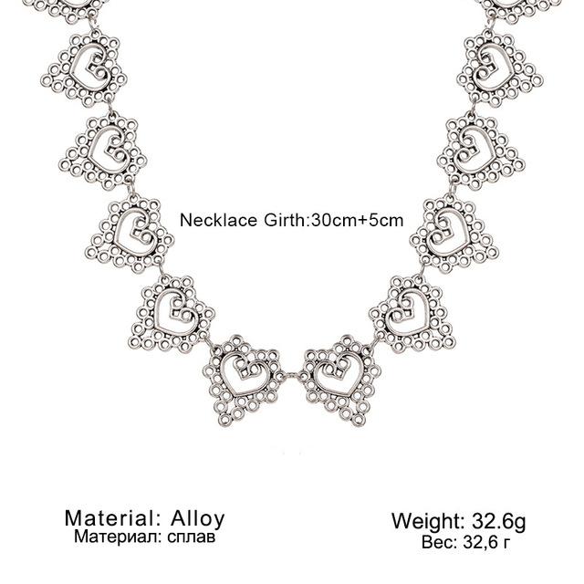 Kpop Heart Chain Choker Necklace for Women Collar Goth Necklaces Aesthetic Jewellery Christmas Party Girl Halloween New Chocker
