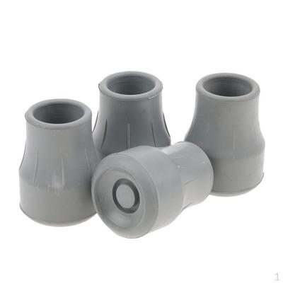 4 Stück rutschfeste Gummipuffer-Spitzen für Krücken, selbststehend, zum Gehen für Krücken