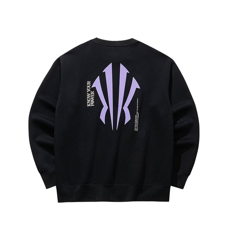 

Anta Basketball Series Kyrie Series Simple Versatile Comfortable Round Neck Loose Shoulder Sweatshirt With Letter Print On The Back 172531712-3 S