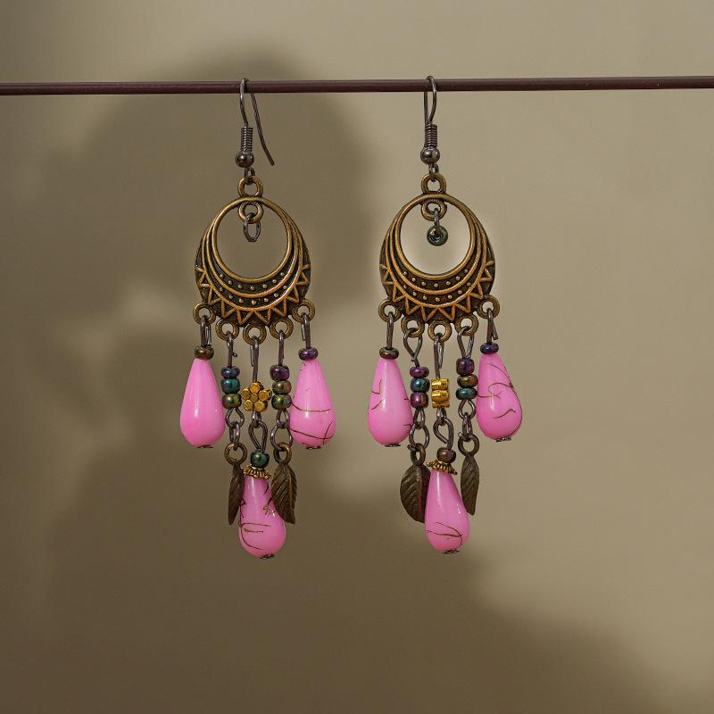 

Винтажные серьги с бахромой, нишевый дизайн, длинные богемные экзотические серьги для женщин