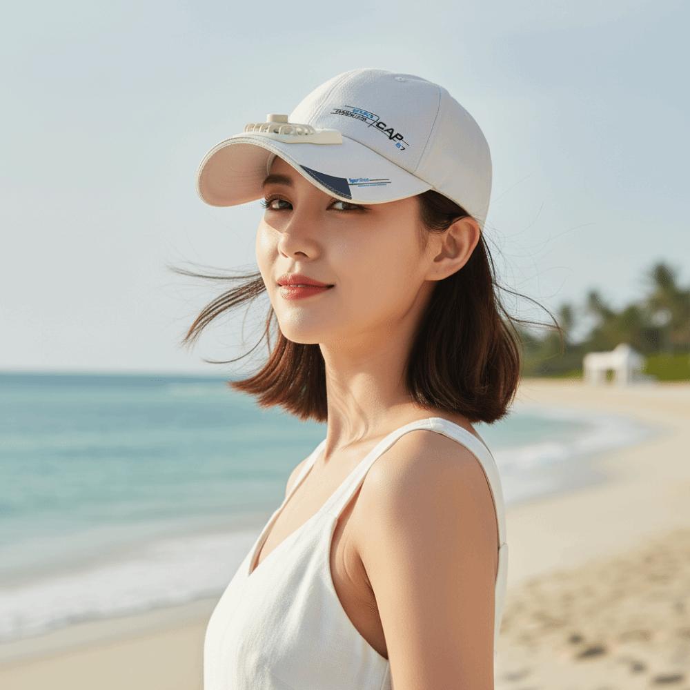 Portable Rechargeable Fan Hat Long-lasting Anti-collapse Cooling Peaked Cap Outdoor