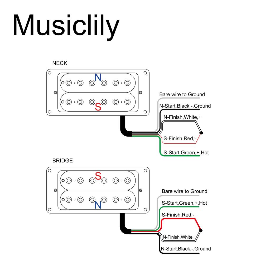 Artec HIVB Invader Ceramic Humbucker Pickups with Hexagonal Pole for Electric Guitar, Zebra (Set of 2)
