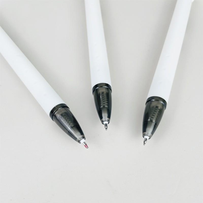Jasmine Green White Tea Click Pen - Stylish, Quick-Drying Black Gel Pen for Students, 0.5mm