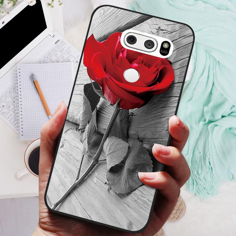 Para LG V30 V30+ Funda Gato Lindo Pintado Trasera para Teléfono Para LG V35 V30S Thinq Funda Silicona Suave Para LGV30 V30 Plus Fundas Coques