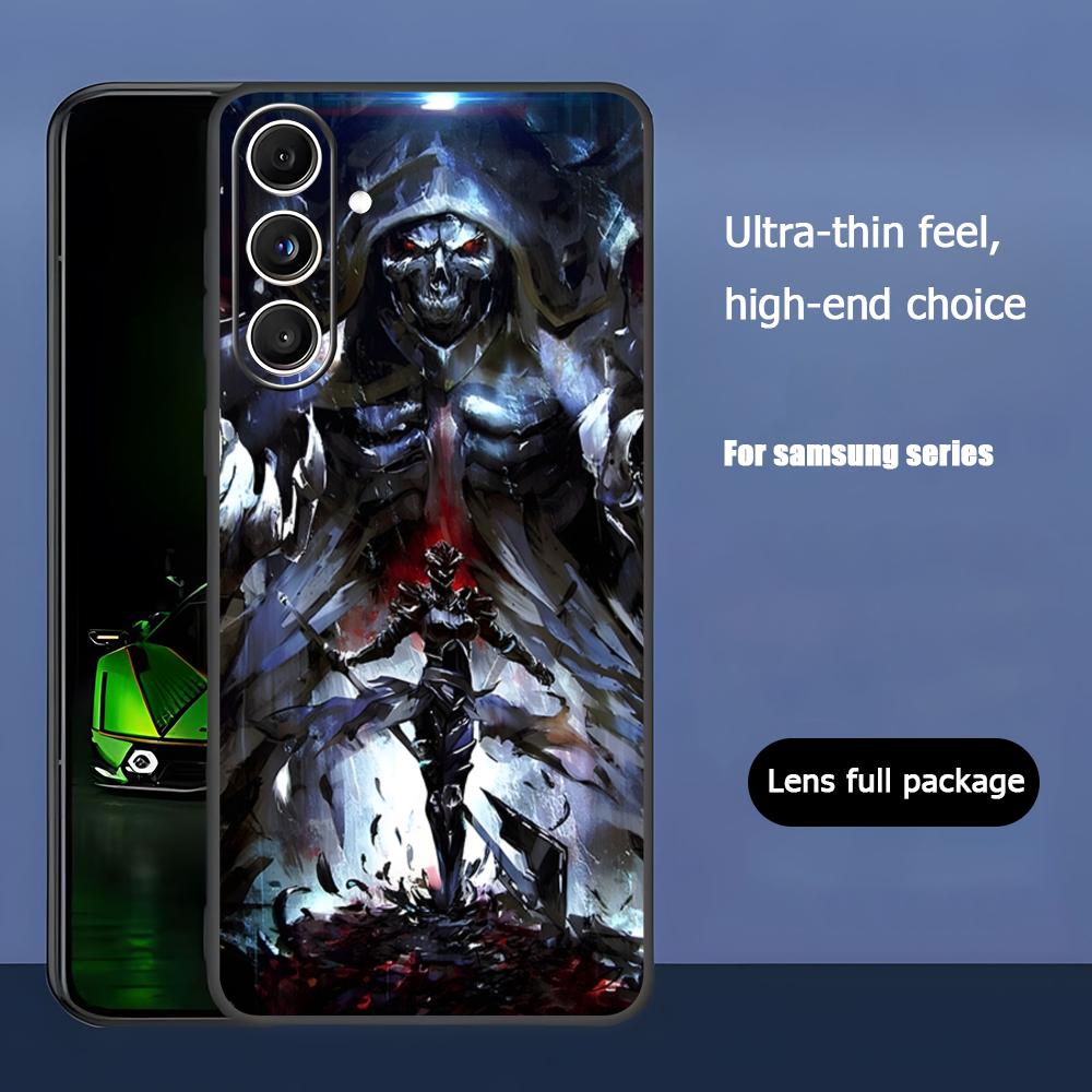 Overlord Cool Hot Anime Phone Case For Samsung Galaxy S25 S24 S23 S22 S21 S20 Plus Ultra Note20 Soft Black