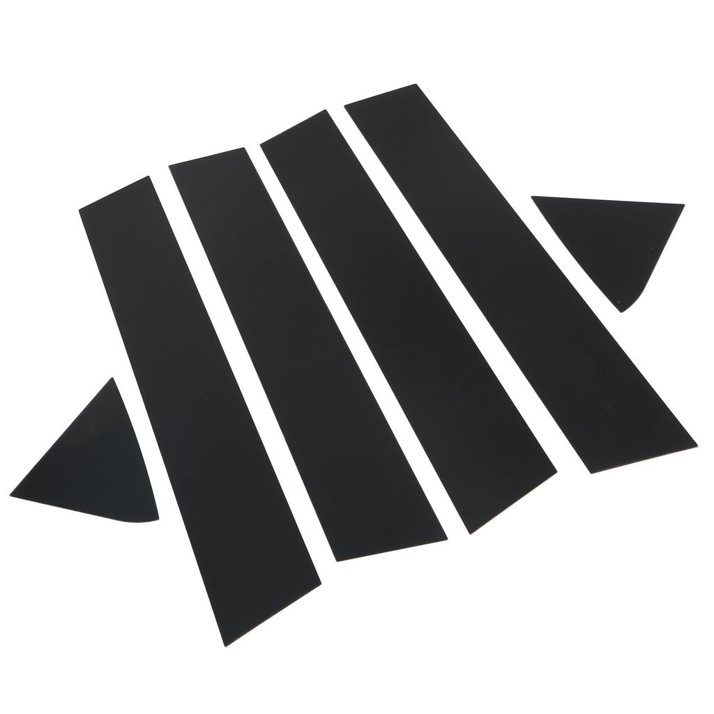 6 st Dekal för B-stolpe Svart Glans Sidodörr Fönster Täckning Trim Ersättning för Dodge Charger