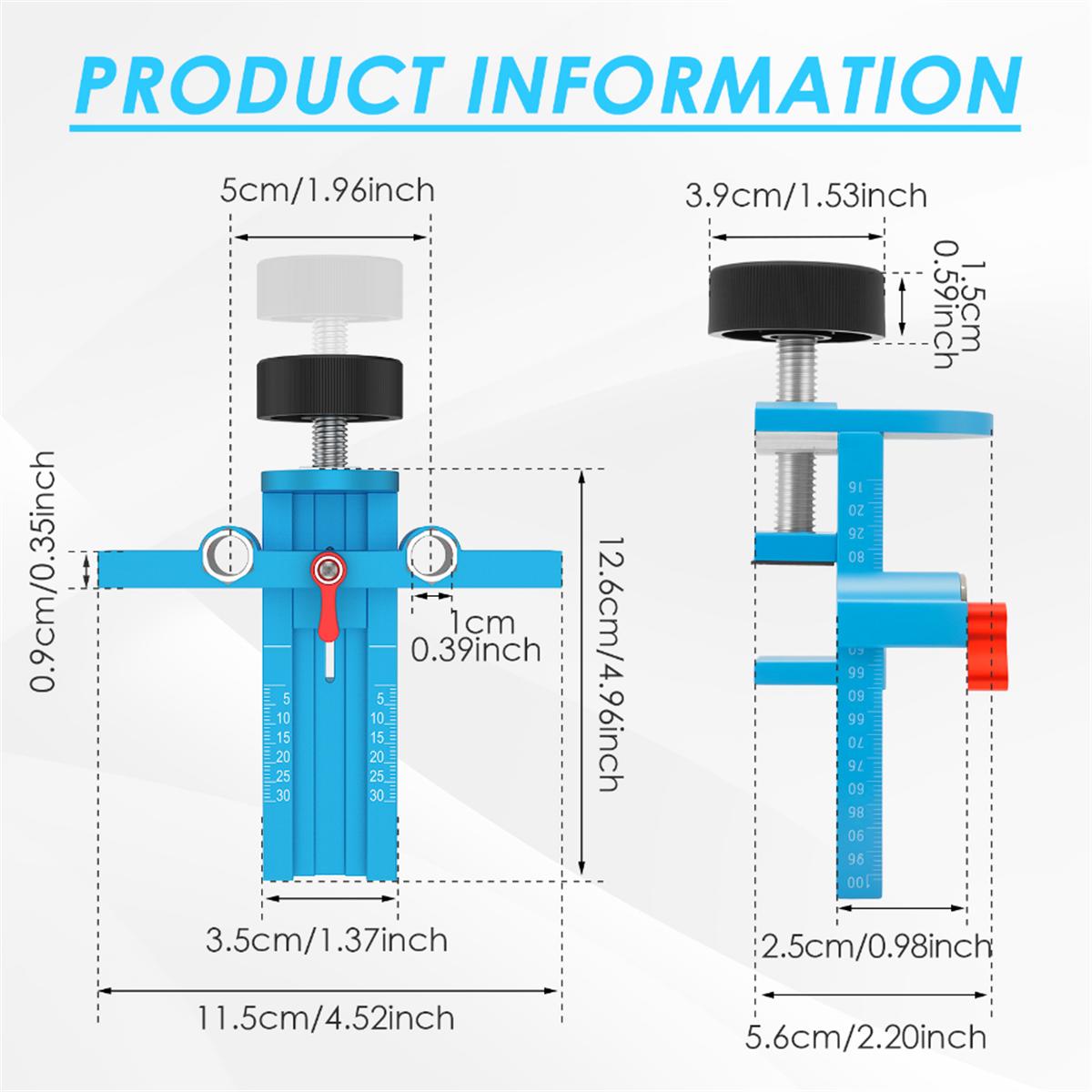 2in1 Cabinet Door Installation Positioner Adjustable Rebounder Punched Mounting Jig Wardrobe Cabinet Door Panel Installation Jig