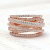 Multi Cross Rings for Women New Trendy Wedding Band Accessories Luxury Cubic Zirconia Fashion Female Jewelry