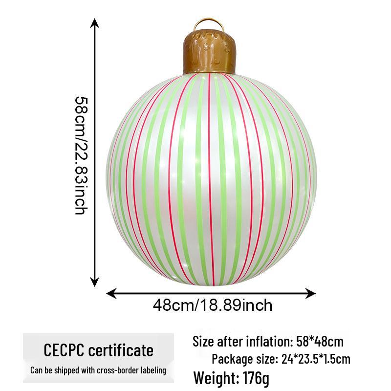 New Inflatable Christmas Ball for Outdoor Courtyard Decor and Party Decorations
