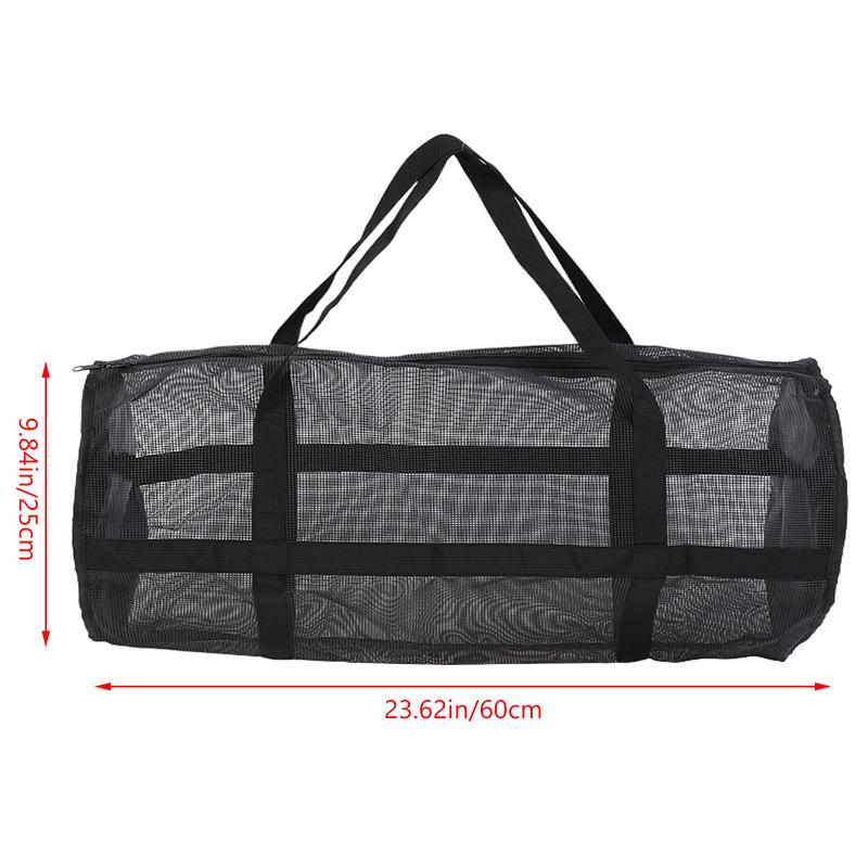 Black Yoga Pad Carrier Bag Basketball Volleyball Bag Sports Fitness Storage Bag Mesh Pilates And Bodybuilding Sports Bag