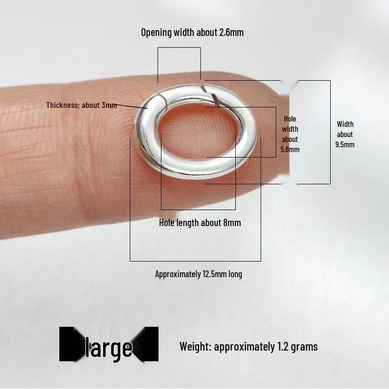 

Овальный замок-коннектор из стерлингового серебра 925 пробы для изготовления украшений своими руками