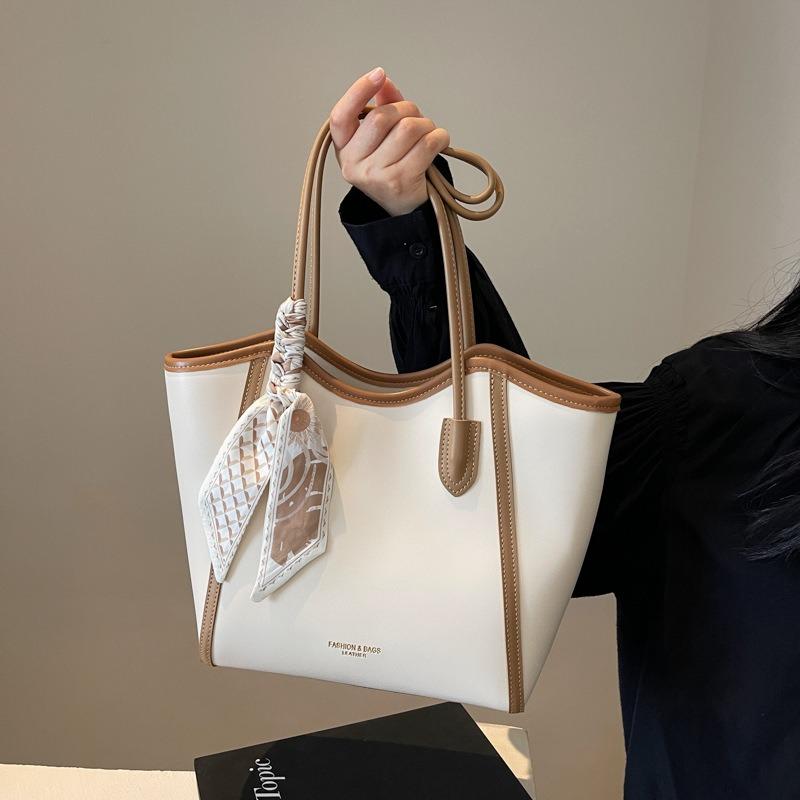 Large capacity bag women's new texture commuter fashion versatile shoulder tote bag shopping bag